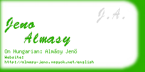 jeno almasy business card